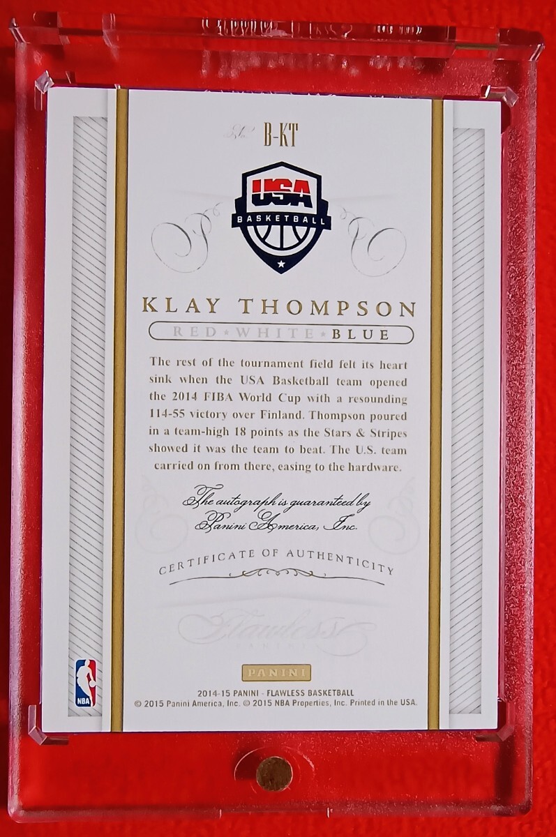 Klay Thompson クレイ・トンプソン 25枚限定 直筆サインカード BLUE
