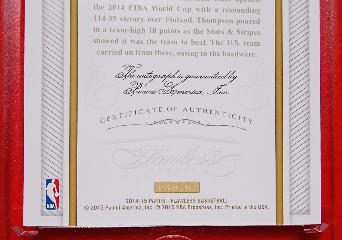 Klay Thompson クレイ・トンプソン 25枚限定 直筆サインカード BLUE