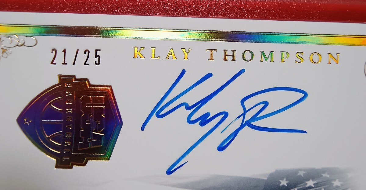 Klay Thompson クレイ・トンプソン 25枚限定 直筆サインカード BLUE