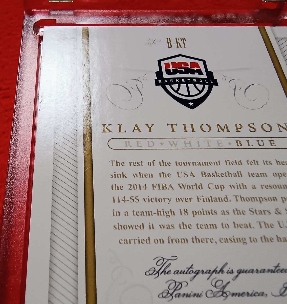 NBAカード　クレイトンプソン　直筆サイン　499枚限定 Klay Thompson クレイ・トンプソン 25枚限定 直筆サインカード BLUE