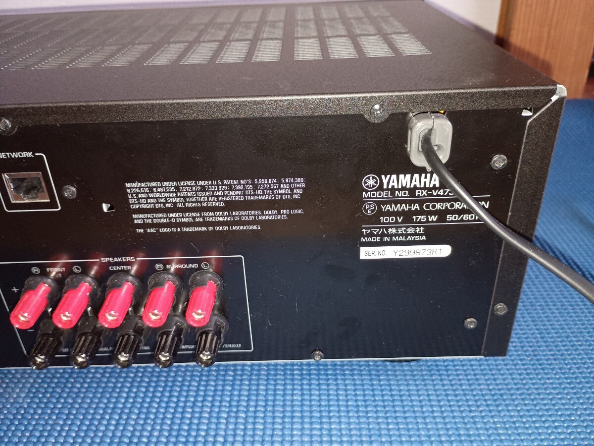 YAMAHA ヤマハ　AVレシーバー RX-V473　アンプ　5.1ch　ARC　FM/AMラジオ シネマDSP 定格出力115W/chパワーアンプ_6