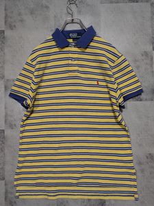 POLO RALPH LAUREN ポロ ラルフローレン ボーダー ポロシャツ 半袖ポロシャツ L 鹿の子