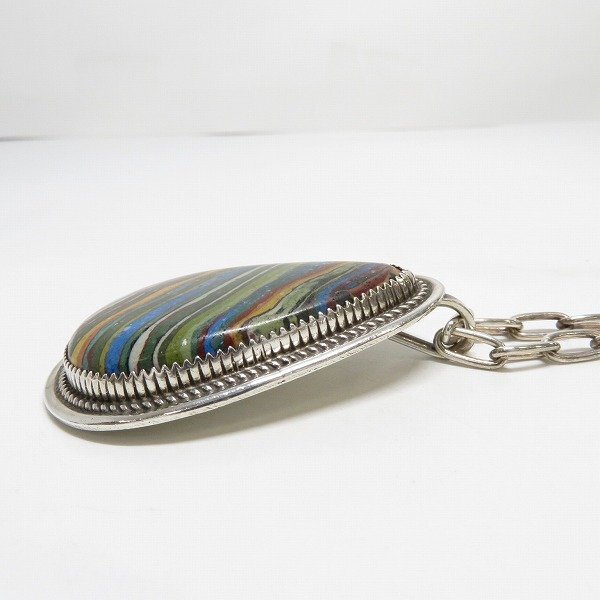 ナバホ族　ベア　インレイ×オーバーレイ　ペンダント NAVAJO/ナバホ族 Running Bear Shop/ランニングベア インレイ