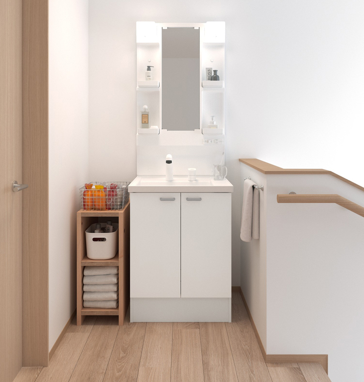 ■ハウステック洗面化粧台・１面ミラー＋人工大理石ボウル仕様・W=600・個人宅への配送不可・東京昭島市より・ご来店渡し歓迎■_10