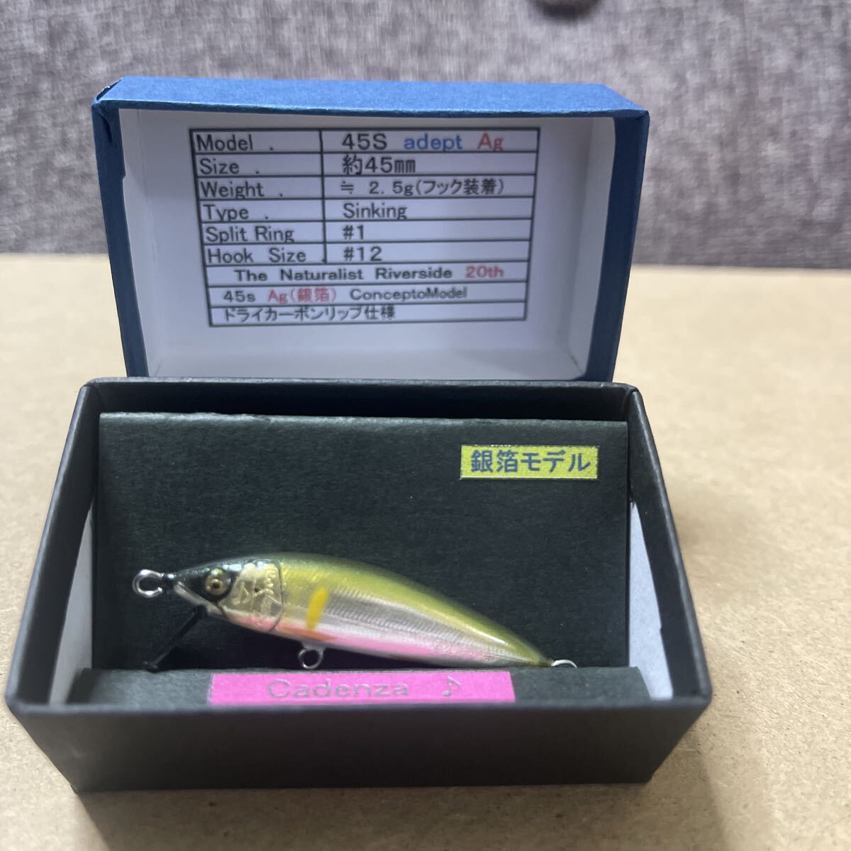 Cadenza カデンツァ 45s adept Ag ハンドメイドミノー 未使用 渓流