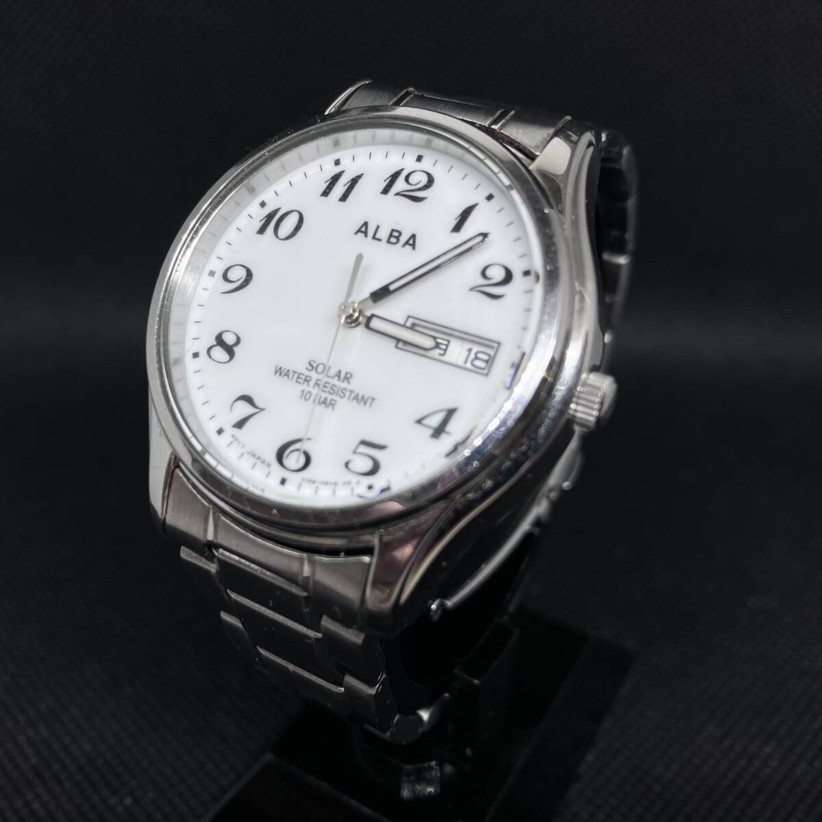 ★ALBA アルバ V158-0AX0 ソーラー腕時計 3針 デイデイト 文字盤ホワイト_3