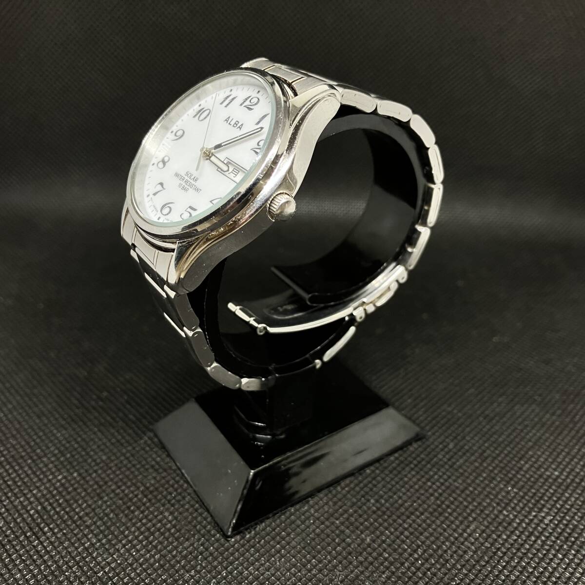 ★ALBA アルバ V158-0AX0 ソーラー腕時計 3針 デイデイト 文字盤ホワイト_4