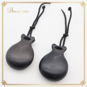 フラメンコ パリージョ カスタネット 黒 茶色 小物 小道具 楽器 ペア 両手 ダンス用 ブラ
