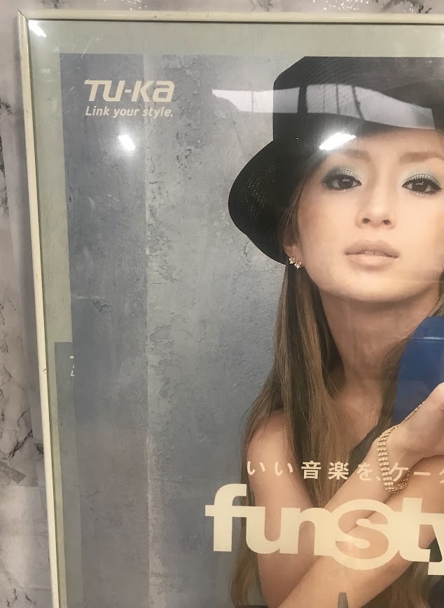 浜/浜崎あゆみTU-KAポスター/TU-KA/ツーカー/携帯電話/店頭ポスター