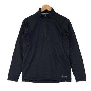 MARMOT マーモット ハーフジップ カットソー sizeM/ブラック ゆうパケットOK