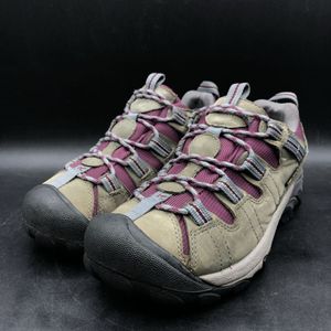 12M4897 KEEN キーン トレッキングシューズ レディース US6.5/23.5cm カーキ パープル ア