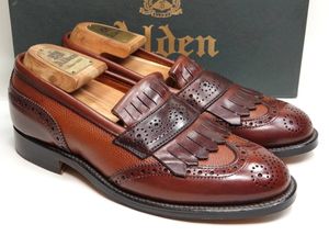 T11 / 1202 使用数回 オールデン コンビキルト付きローファー ブラウン クロムエクセル？