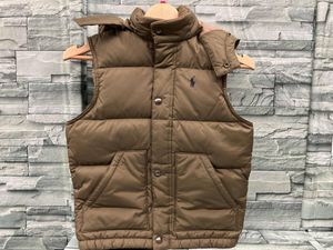 ポロラルフローレンPOLO RALPH LAUREN／ パーカー付き ダウンベスト／ブラウン／サイズ5
