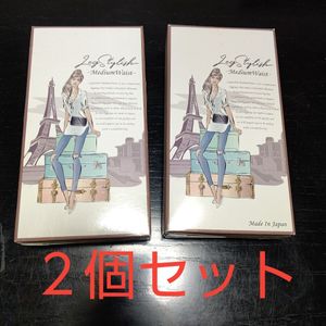 [レグスタイリッシュ] ミディアムウエスト 着圧レギンス×2個セット