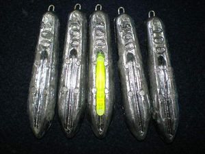 ケミシンカー・人気商品！釣果UP☆オモリ・おもり・錘！100号☆1本480円