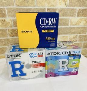 【新品未使用】 SONY ソニー CD-RW650 5枚 ／ TDK CD-R 700MB 40枚 データ用