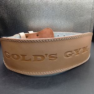 ゴールドジム GOLD GYM　Sサイズ　トレーニングベルト レザーベルト