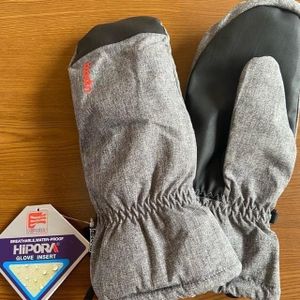 スノボ ミトン スノーボード グローブ 手袋 Ｌ グレー レディース メンズ