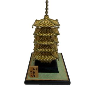 五重塔のオブジェ 縁起物 銀製置物 伝統工芸 純銀置物 五重塔 吉祥 商売繁盛 縁起物 武比古作