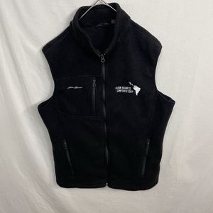 エディーバウアー　フリースベスト　古着　Lサイズ　ブラック
