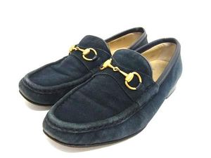 1円 GUCCI グッチ ホースビット スエード ローファー サイズ 6 1/2 (約23.5cm) 靴 シュー