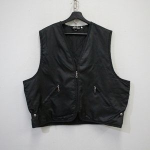 t335 90sビンテージ SilverEagle ナイロンベスト 無地 中綿■1990年代製 表記3XLサイズ