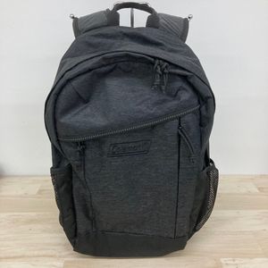 美品 Coleman/コールマン リュックサック/バックパック ブラック系 杢調 メッシュ背面 チ