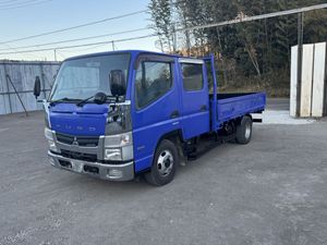 三菱 キャンター ダブルキャブ 車検1年付 AT 2ペダル ICターボ 荷台鉄板貼り新品メッキパ