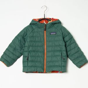 patagonia パタゴニア ジップアップ リバーシブル ダウンジャケット サイズ2T グリーン系