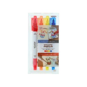 カラーペン スタンプマーカー nurin ヌリン アメリカンケーキ サンスター文具 スタンプ用