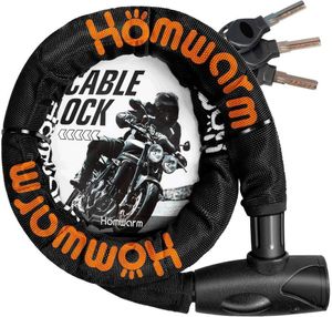 Homwarm バイクロック チェーンロック バイク 自転車 ワイヤーロック φ(直径)22mm×1200