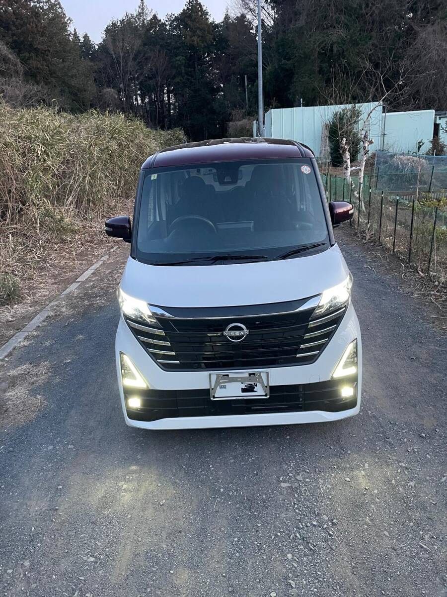 ニッサン　ルークス！車検残令和10年4月！左パワースライド！ ☆低走行11000km、車検付き2023年式 日産 ルークス！【360ビューカメラ