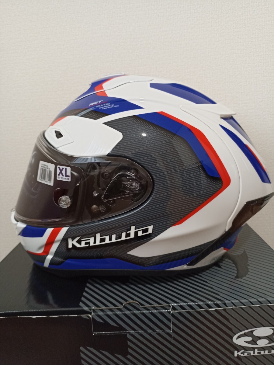 美中古 OGKカブト F17 ZESTAL 白青赤 LLサイズ フルフェイスヘルメット