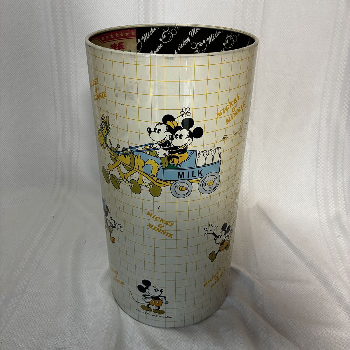 昭和レトロ ディズニー ミッキーマウス ゴミ箱 木製 【公式通販】