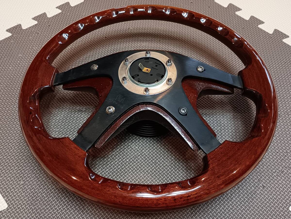 良品！ITALY「IFRA」/イタリア「イフラ」ウッドステアリング/大径37Φ
