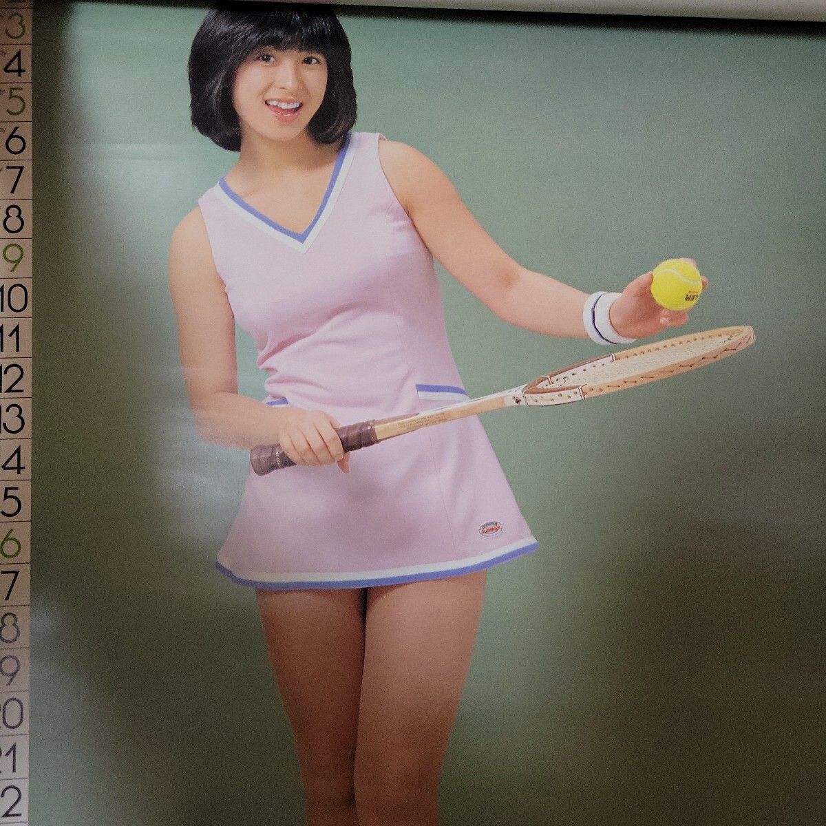 河合奈保子 1982年 カレンダー 水着ビキニ 昭和アイドル ポスター(河合