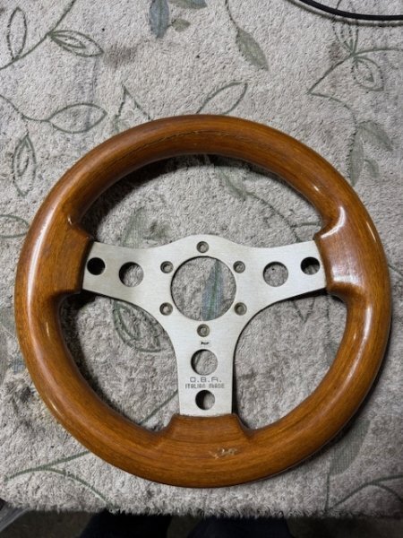 旧車 当時物 OBRハンドル 通称オバハン 28cm ミニハン