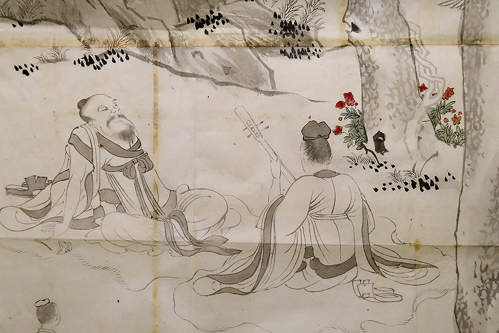 Q6085＞江戸時代粉本 唐画中国画【趙孟(趙子昂)】鈴木鵞湖・石井柏亭旧