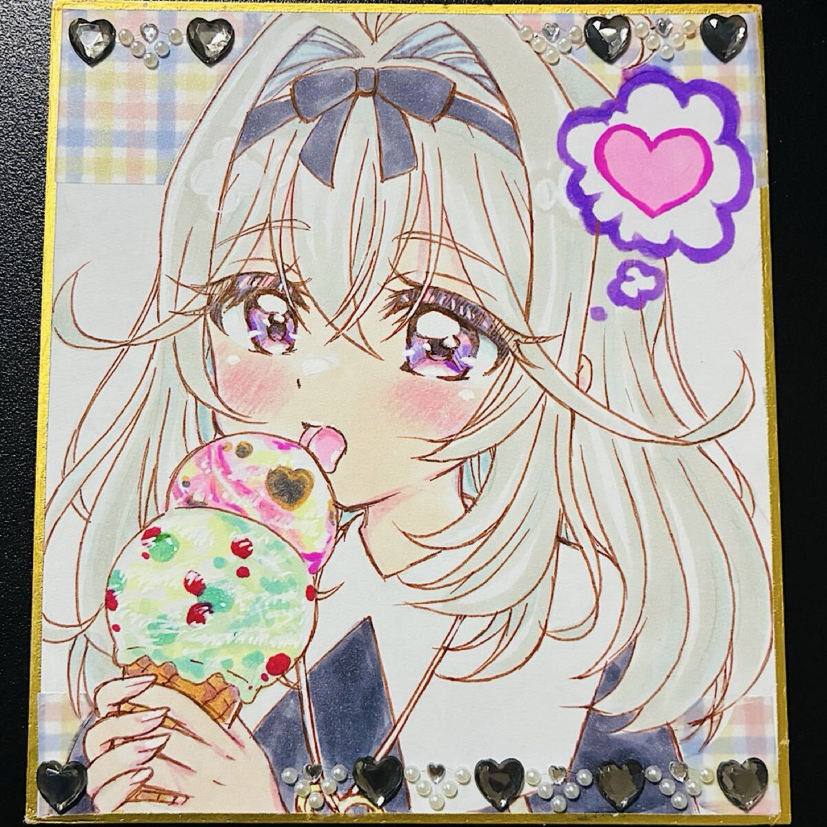 ミニ色紙】同人手描きイラスト 『名探偵プリキュア！』森亜るるか