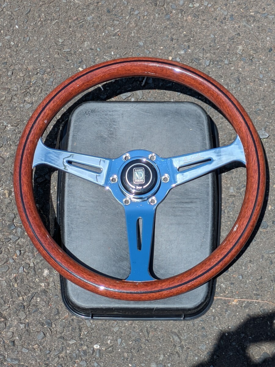 NARDI ステアリング デリカD5 クロームメッキ ウッド ハンドルボス 14