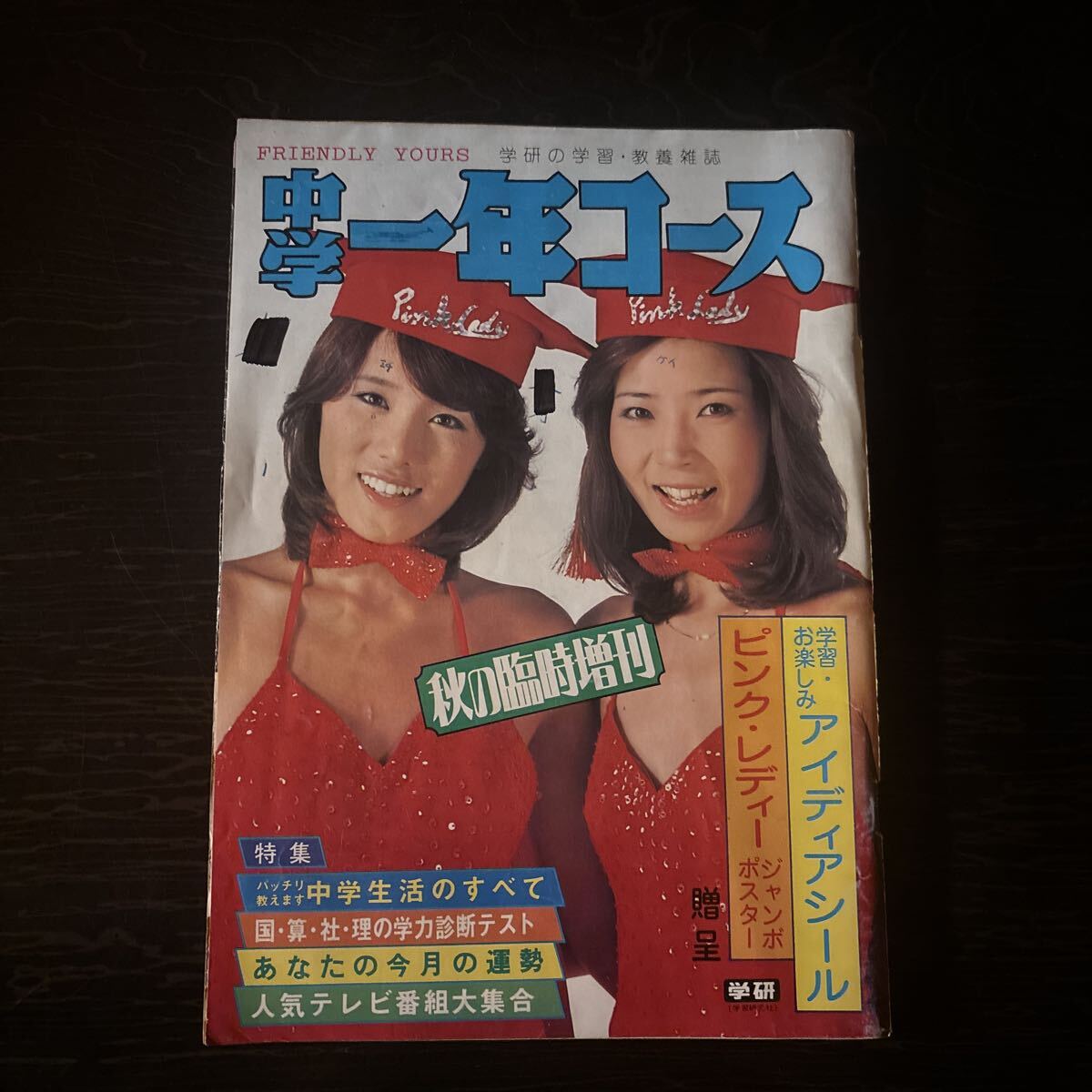 中学一年コース 秋の臨時増刊 ピンク・レディー 当時物 昭和レトロ