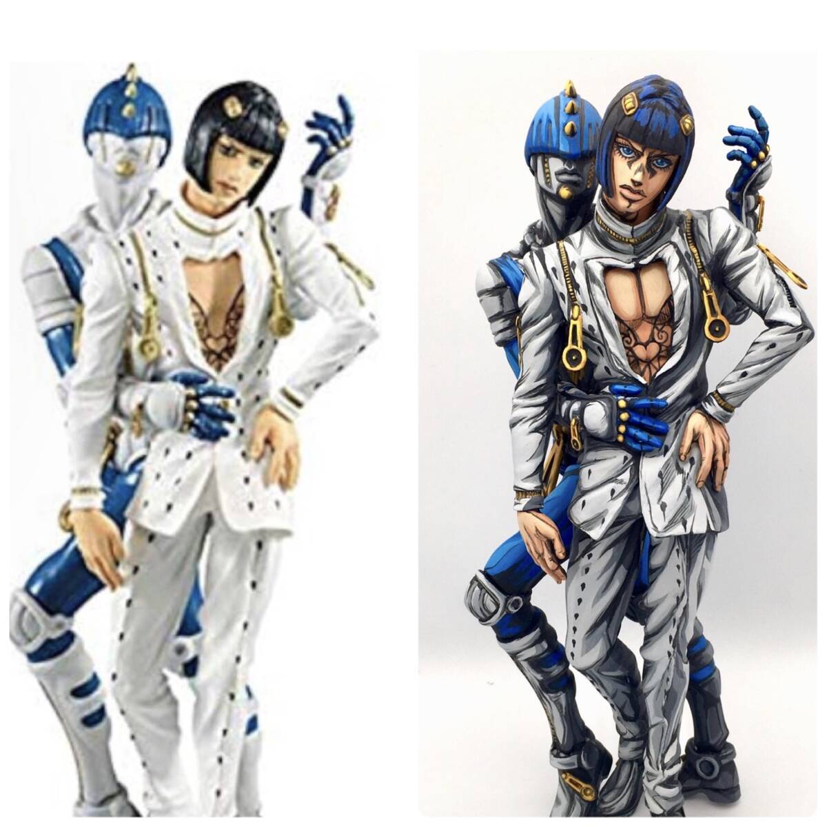 ジョジョ ブチャラティ 一番くじ A賞 フィギュア リペイント 一番くじ ジョジョの奇妙な冒険 A賞 ブローノ・ブチャラティ＆スタンド