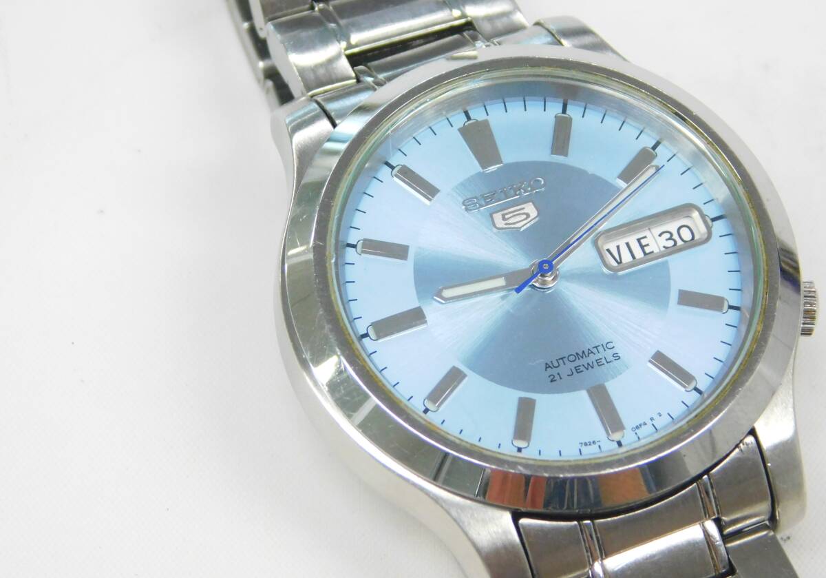 SEIKO セイコー △ SEIKO 5 7S26-02J0 自動巻き デイデイト アイス
