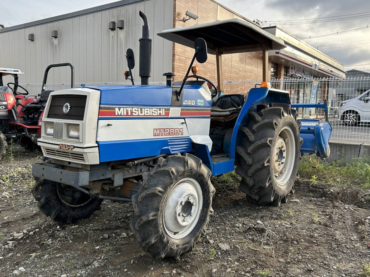 ソ*ム様 （売り切ります）MITSUBISHI トラクター MT165 ロータリ MT165 トラクター 三菱 - ミツビシ 倍速 4WD 自動水平 自動深さ