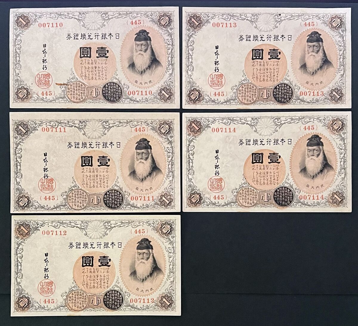 武内宿禰1円札の値段と価格推移は？｜4件の売買データから武内宿禰1円
