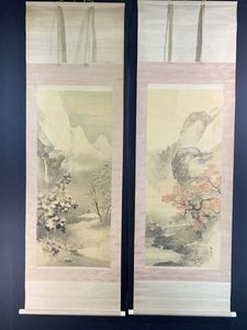 セール‼️掛け軸 森寛斎 山水絵 松 古美術 共箱 二重共箱 森寛斎の値段と価格推移は？｜16件の売買データから森寛斎の価値が