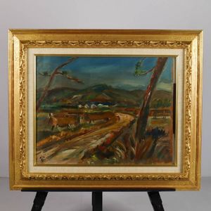 小西安夫の油彩画　画題：「うねびを望む」（Ｆ６号） 小西安夫の値段と価格推移は？｜1件の売買データから小西安夫の価値が