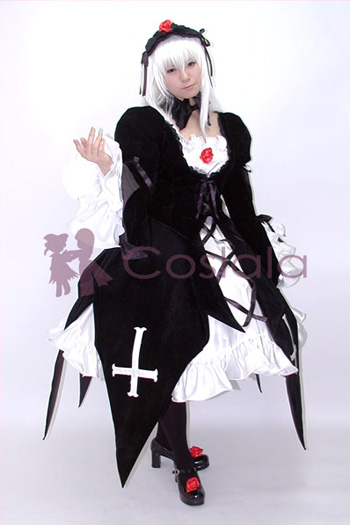 即納 新品コスプレ衣装 ローゼンメイデン 水銀燈 黒色 Sサイズ  