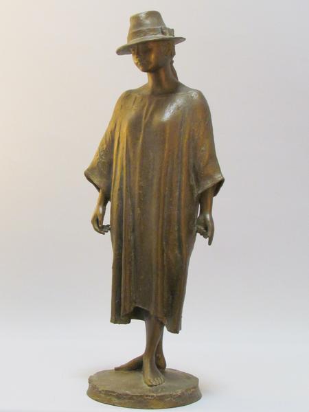 絵画館 人気彫刻家・田中 昭 ブロンズ彫刻像「華ごろも」(西洋彫刻 