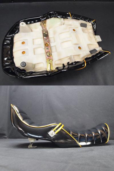 GSX400インパルスGK79A成金仕様チョビ三段シート金黒エナメル3段(純正